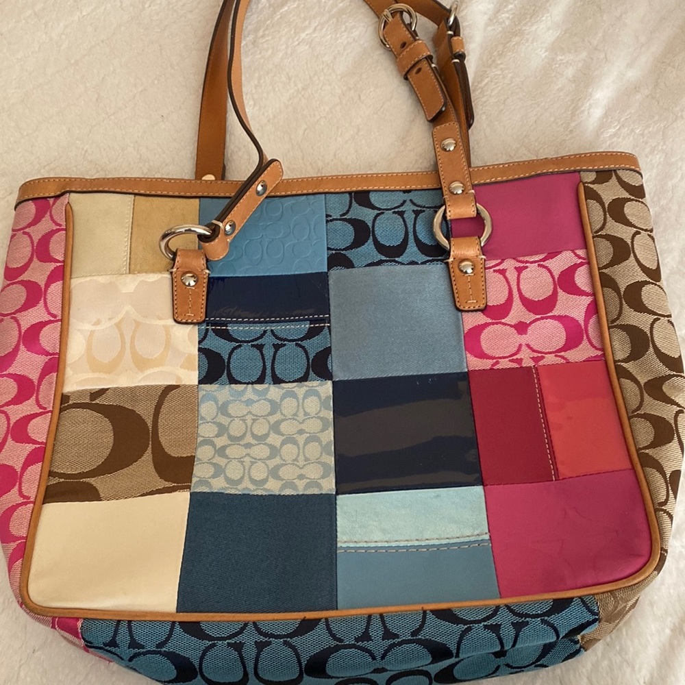 Y2K Coach Handbag Vintage Tote Patchwork